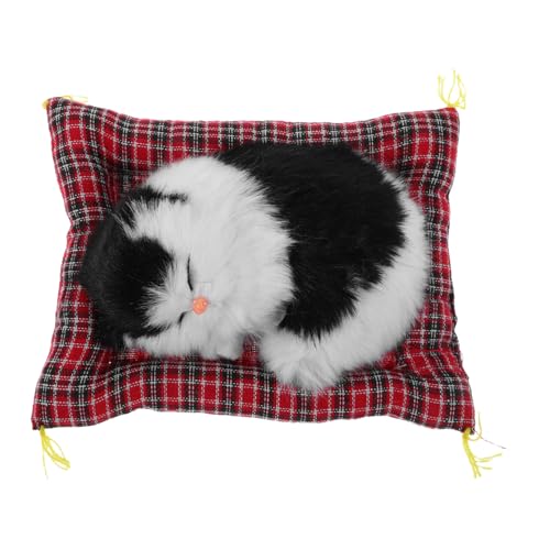 Toyvian Realistische Katzenfigur mit Interaktivem Miauen Weiches Stofftier mit Kleinem Kissen Lebensechtes Katzenmodell für Home Office Tischregal Dekoration für Katzenliebhaber Toyvian Realistische Katzenfigur mit Interaktivem Miauen Weiches Stofftier mit Kleinem Kissen Lebensechtes Katzenmodell für Home Office Tischregal Dekoration für Katzenliebhaber von Toyvian