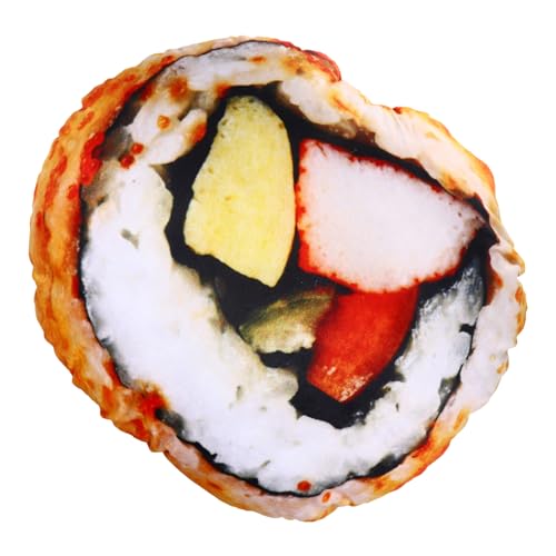 Toyvian Roll Simulated Sushi Körperkissen Kuscheltiere Für Babys Wurfkissen Für Couch Autos Couch Bett Kissen Baumwolle von Toyvian