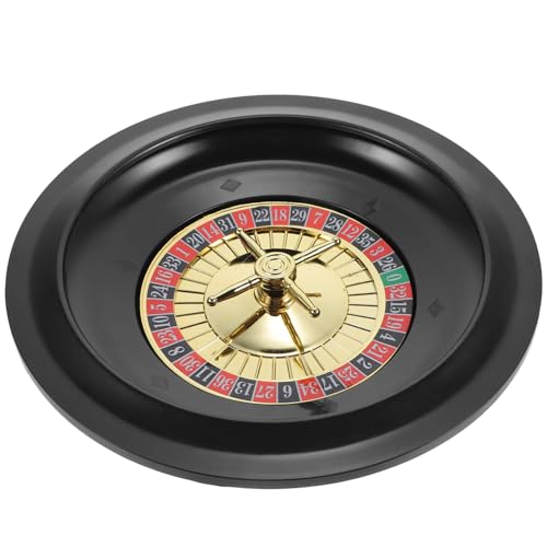 Toyvian Russisches Roulette Rennrad rotierend Sich drehendes Preisrad Tisch-Roulette-Rad Rad Spiel Rouletterad bastelzeug drehteller dekoratives Pokerrad Festival-Poker-Spielrad Plastik von Toyvian