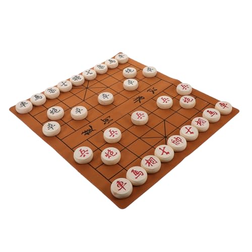 Toyvian Satz Schachbrettspiel Märchenschach Dame-brettspiel Für Dame Brettspiel China-Schach Chinsee-Schach Schachbrett Für Eltern-Kind-interaktionsspielzeug Leder von Toyvian