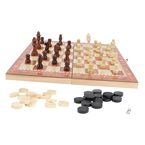 Toyvian Schachspiel 3 1 Set Hochwertiges Für Inklusive Schach Dame Und Backgammon Perfekt Für Spieleabende Und Reisen 295mm x 295mm Ideal Für Die Ganze Familie von Toyvian