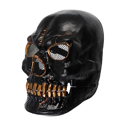 Toyvian Schädelmaske halloween hallowen masks faschings masken scary mask gruselmasken Sensenmann Horror-Cosplay-Maske gruselige Cosplay-Maske Cosplay-Schädel-Maske-Requisite Plastik Black von Toyvian