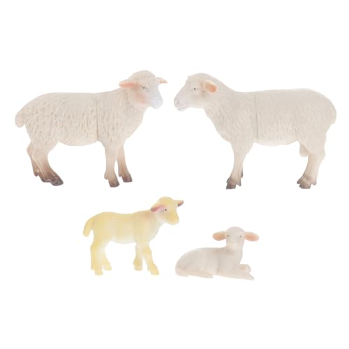 Toyvian Schaf Modell Tiere Familie Lernspielzeug Für Simulative Tierfiguren Für Spiel Und Dekoration Weiche Schaf Figuren Für Kreatives von Toyvian