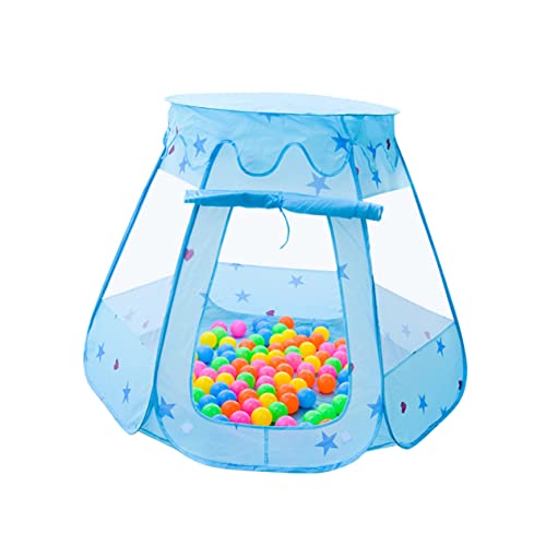 Toyvian Schloss Spielzelt Tent zelte Kinderzelt für Kinderzimmer kinderzelt für draußen kinderzelte Indoor Ozeankugelzelt für Hexagon Kinderspielzelt Zelt Blue von Toyvian