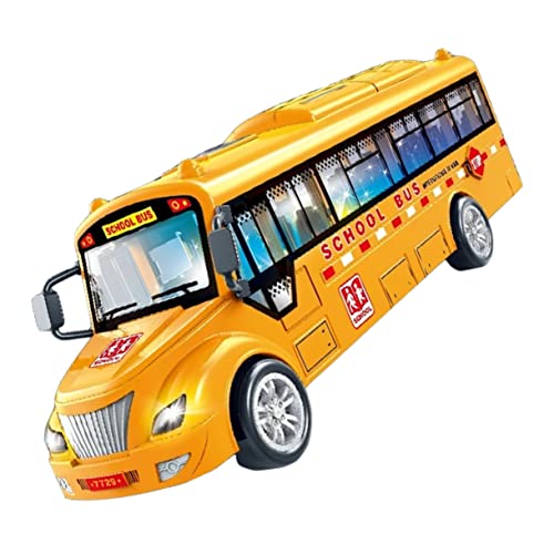 Toyvian Schulbus Spielzeug Schulbus Für Kinder Zurückziehen Und Autos Fahren Gelbes Schulbusspielzeug LKW-Spielzeug Schulbus Zurückziehen Bus-Spielzeug Zubehör Campus Abs Auto Zurückziehen von Toyvian