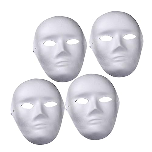 Toyvian Selbstgemacht Masken 4 Stück Blanko Papiermaske Weiß Zellstoff Masken zum Bemalen Umweltfreundlich für Halloween Kostümparty Kunstunterricht Maskenball Basteln Erwachsene Kinder Toyvian Selbstgemacht Masken 4 Stück Blanko Papiermaske Weiß Zellstoff Masken zum Bemalen Umweltfreundlich für Halloween Kostümparty Kunstunterricht Maskenball Basteln Erwachsene Kinder von Toyvian