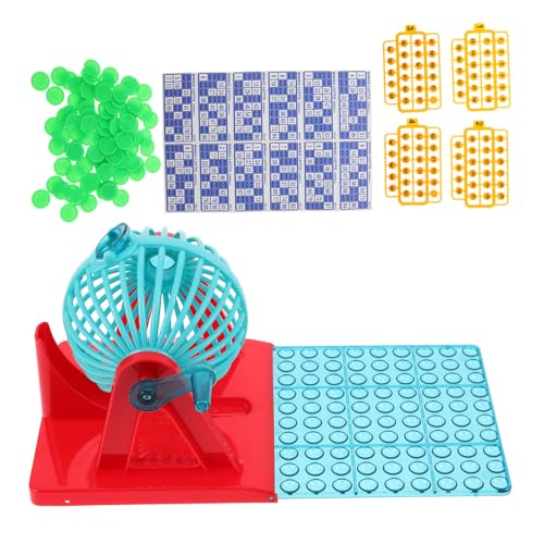 Toyvian Set Bingo Maschine Lotto Kugelmaschine Bingo Spielkäfig Desktop Spiele Mini Lucky Ball Picker Nummernauswahlmaschine Bingo Maschine Mini Maschine Spielpapier von Toyvian