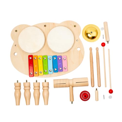 Toyvian Set Schlagzeug Instrumente Musik Musik Jazz Schlagzeug Für Musikinstrument Jazz Schlagzeug Für Musik Präsentieren Metall Khaki von Toyvian