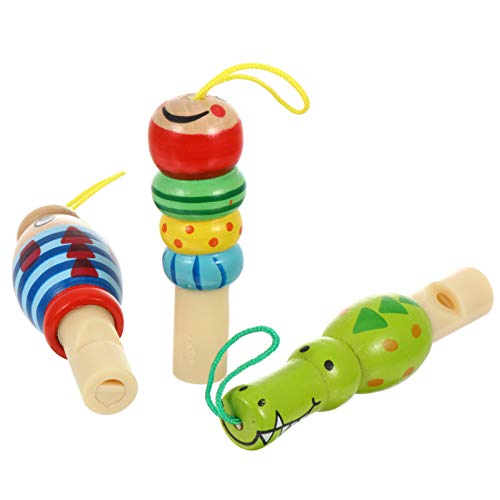 Toyvian Set Tierpfeife Bad Für Babys Musikinstrumente Musikinstrumente Musik Kreative Cartoon Pfeife Holz von Toyvian