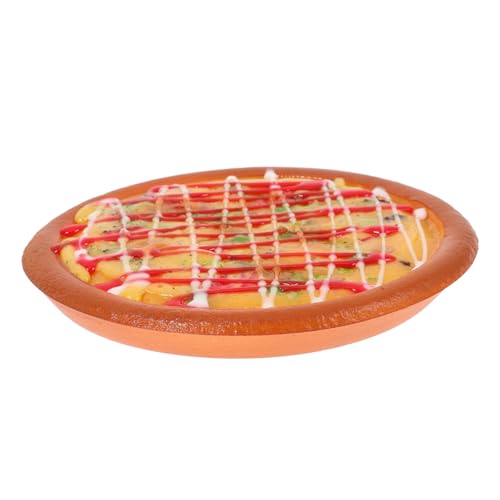 Toyvian Simulation Pizza-Modell Lebensmittelspielzeug Küchenspielzeug Zum Spielen Gefälschte Pizza-Fotografie-requisite Künstliches Lebensmittelmodell Modellpizza Küchenrequisiten PVC von Toyvian