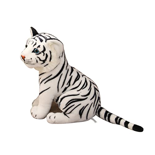 Toyvian Simulation Tigerpuppe Gefüllte Tigerpuppe Tiger-plüschtier Chinesisches Sternzeichen Plüschtier Kuscheltiere Tiger Ausgestopfte Tigertierpuppe Pp Baumwolle Sanft Ragdoll Kind Weiß von Toyvian