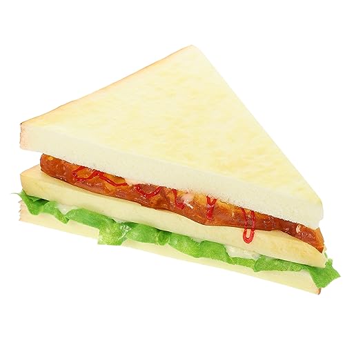 Toyvian Simulations-Sandwich Toaster vorgeben künstlich küchendekoration zabawki stymulujące rozwój Lebensmittel-Attrappe Brot Fotorequisite Sandwich-Simulationsmodell Pu von Toyvian