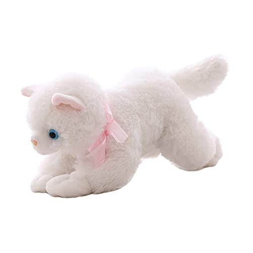 Toyvian Simulationskatzenpuppe Cutie Cats kindergeburtstags mitgebsel Soft Toy Geburtstagsgeschenke Living Room Decoration geburtstagsmitgebsl Cartoon-Puppe Tierspielzeug für Weiß von Toyvian