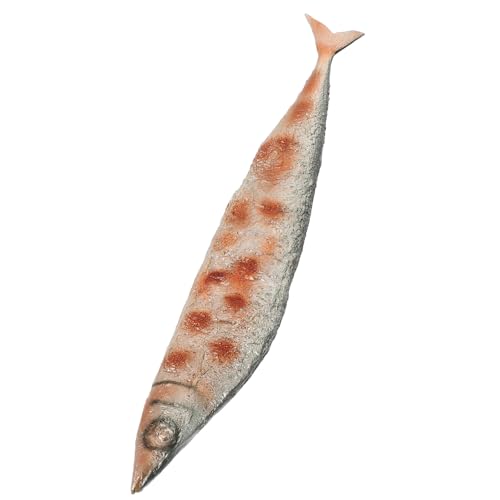 Toyvian Simulierter Saury Küchenzubehör Faux-Fleisch-Modell Fischmodelle Tischdekoration Fleisch künstliche Fleischrequisiten Esstisch Ornament Meeresfrüchte-Modell gefälschter Fisch PVC von Toyvian