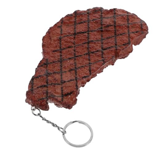 Toyvian Simulierter Steak Anhänger Lebensmittel Handtaschen Anhänger Brathähnchen Schlüsselanhänger Lebensmittel Modell Schlüsselanhänger Einzigartiger Lebensmittel Schlüsselanhänger von Toyvian