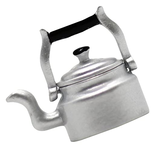 Toyvian Simulierter Wasserkocher Vase -füllstoffe Miniaturen Künstlich Teppich Riese Modell Szene Wasserkocher Ornament Simulation Wasserkocher Topfstütze Metall Silver von Toyvian