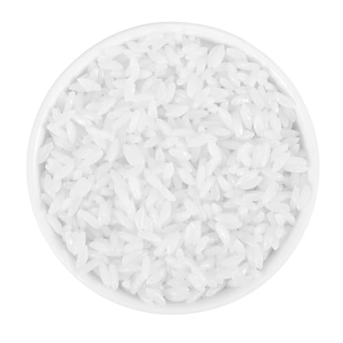 Toyvian Simulierter weißer Reis Dekoration für Küche Steamed Rice Dekoration Reisattrappe für Bar Weiße Reisattrappe Lebensmittelspielzeug gefälschter Reis gefälschter gekochter Reis PVC von Toyvian