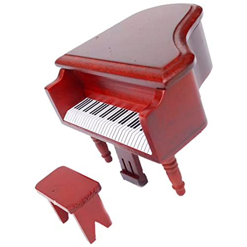 Toyvian Simuliertes Klavier Zubehör Mini- -klavierdekor Aus Holz Konzertflügel Klaviermodellbausatz Mini-flügel Kind Klavier Kinderklavier Mini-Piano-Modell Miniatur Ob11 Baby Hölzern von Toyvian