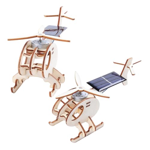 Toyvian Solarflugzeuge Wissenschaftliches Spielzeug DIY Flugzeug Bausatz Solar Spielzeug für Kinder Lernspielzeug für Kinder Flugzeugbausätze aus Holz Kunststoff- und Metallkomponenten von Toyvian