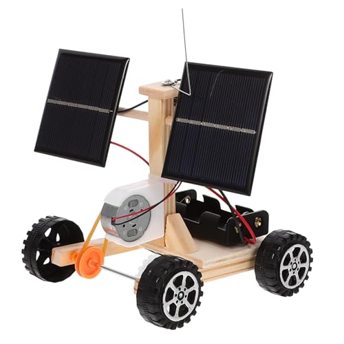 Toyvian Solarrennwagen Solarbetriebenes Auto Solarauto, Zusammenbauen DIY-experimente DIY-pädagogische Technische Experimente Wissenschafts-kit Lehrstütze Lehrhilfe Hölzern von Toyvian