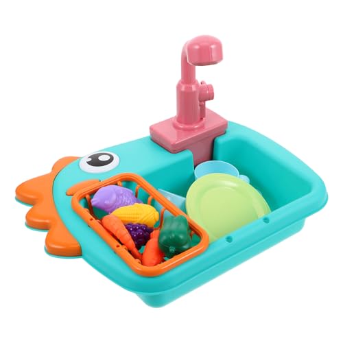 Toyvian Spielspüle Mit Fließendem Wasser Spielzeug Für Die Küchenspüle Mit Elektrischem Wasserhahn Spielzeugzubehör Für Die Spielküche Schwimmspielzeug Für Den Pool Zum Angelspiel So Tun von Toyvian