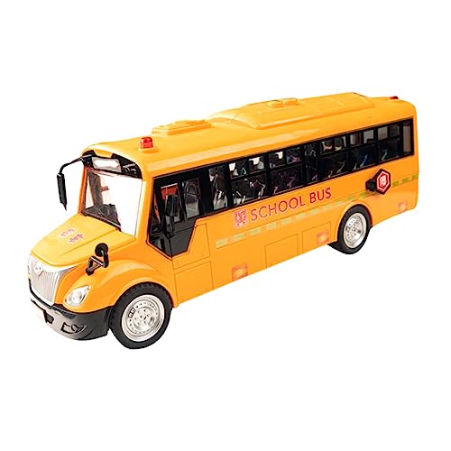 Toyvian Spielzeugauto für kinderspielzeug spielzeugbus puppenwagen hühner realistisches Busmodell Trägheitsbusmodell Busmodell zurückziehen Plastik Orange von Toyvian