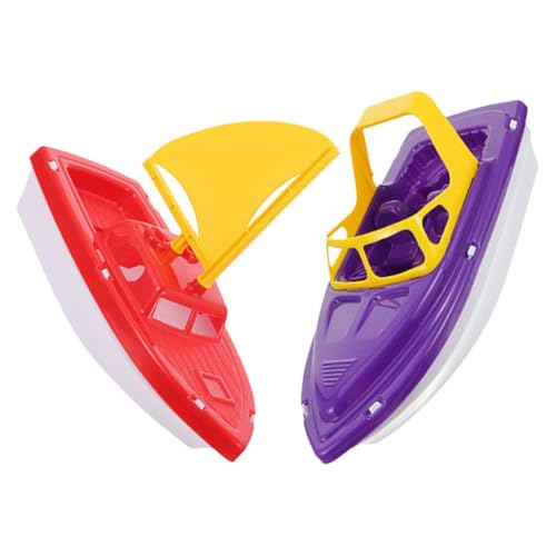 Toyvian Spielzeugboot Badespielzeug 2 Stück Mini-Segelboot Yacht Kinderbecken Spielzeug Schwimmendes Pool-Boot Spielzeug Aus Kunststoff Schnellboot Sandstrand Badewanne von Toyvian