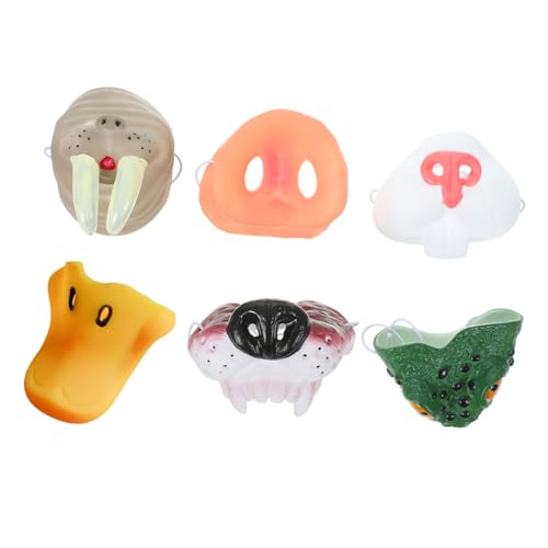 Toyvian Spielzeuge 1 Satz Cosplay-tierkostüme Kaninchenmaske Party-zirkus-n Kaninchen Tiernkostüm Kleine Tierstütze Tier-cosplay-zubehör Halloween-walross- Schweine Bilden Vinyl von Toyvian