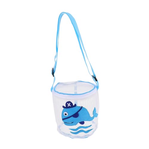 Toyvian Spielzeugtasche Taschen Hülse -Einkaufstasche Für Den Strand Sandspielzeugsammler Zusammenklappbare Tragetasche Designer-Strandtasche Muschelsäcke Aufheben Combo Blue PVC von Toyvian