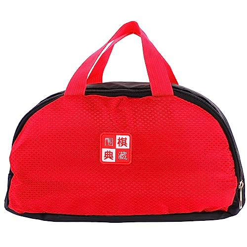 Toyvian Stückkarton Aufbewahrungstasche Go Spielsteine Go Spielsteine Schutztasche Spielzubehör gehen Taschen schicke Perlen Boxen Tasche Polyester rot von Toyvian