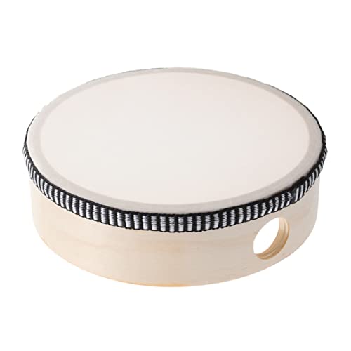 Toyvian Tambourin Handtrommel Für Natürliches Musikspielzeug Für Frühe Bildung Orff Percussion Instrument Ideal Für Partys Und Spiele Kleine Größe Leicht Zu Halten von Toyvian