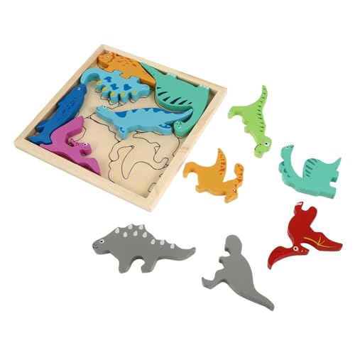 Toyvian Spielzeug Jungen Thema Dreidimensionales Puzzle Puzzle Rätselbuch Motorikspielzeug Saurier Rätsel Kleinkinderspielzeug Aus Holz Holzpuzzle Für Kleinkinder 1-3 Kleinkind Spielzeug von Toyvian