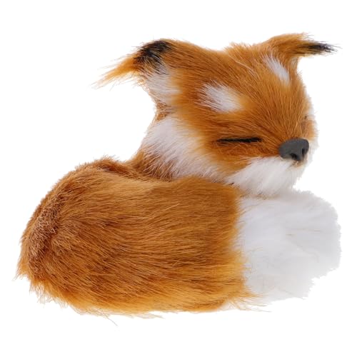 Toyvian Tiermodell Großer Fuchs Stofftier Fuchsspielzeug Realistischer Ausgestopfter Fuchs Fuchs-babyspielzeug Fuchsfiguren Fuchs Plüschtiere Fuchs-Ornamente Kuscheltiere Fuchs Kunstfell von Toyvian