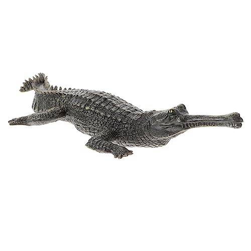 Toyvian Reptilienspielzeug Tischdekor Krabbelspielzeug Desktop-Spielzeug Simulation Tierfigur Krokodil Ornament Krokodil Dekoration Baby-Krokodil Lehrmittel Modell Kunststoff von Toyvian