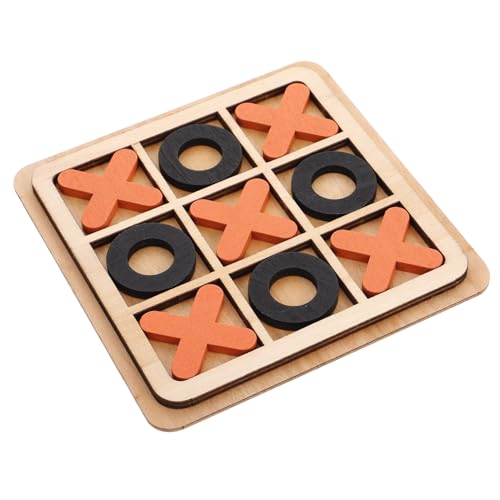 Toyvian Toe Brettspiel Klassische Brettspiele Für Kinder Schreibtischspiele Tabletop-Spiele Puzzlespiel Für Kinder Klassisches Familienbrettspiel Xo-Spiel Brettspieltisch Hölzern von Toyvian