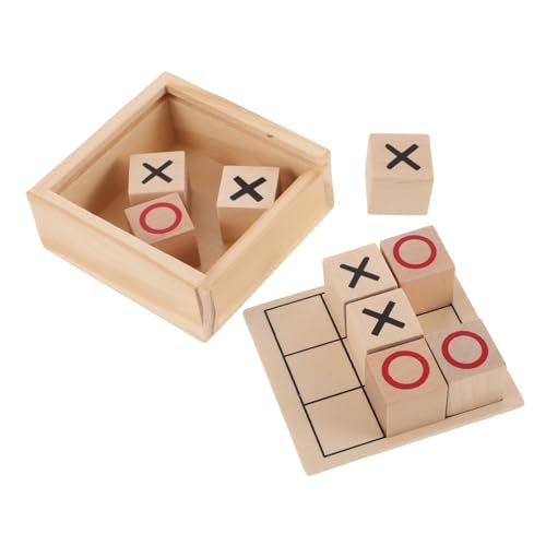 Toyvian -Toe Gesellschaftsspiel Klassische Holzspielzeug familienspiel kinderspiel Klassische Brettspiele Reisebrettspiele für Kinder Spiele für Senioren Brettspiele aus Holz Khaki von Toyvian