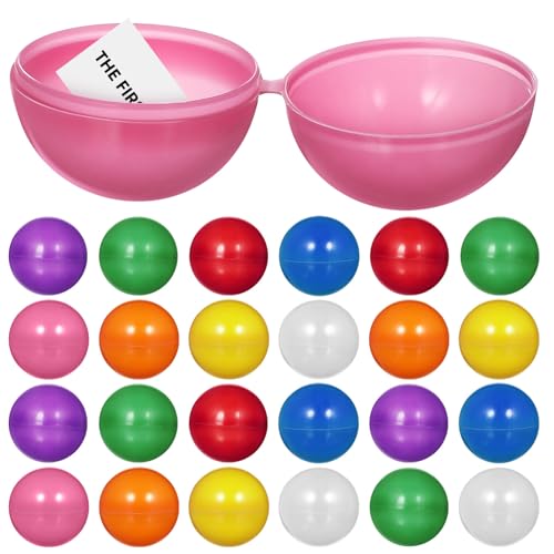 Toyvian Tombola-Kugeln 25 Stück 4 cm Bingo-Kugeln Kunststoff-Hohlkugeln Zu Öffnende Verkaufsautomaten-Kugeln Keine Nummer Tischtennis-Kugeln Lotto-Kugel Nachfüllkugel Lotterie-Kugel von Toyvian