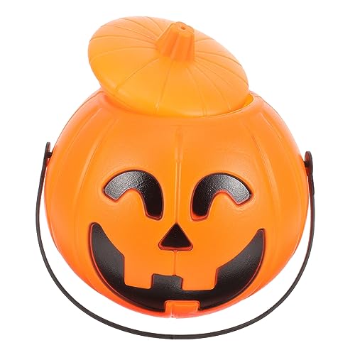 Toyvian Tragbarer Kürbiseimer Jack o Lantern Süßigkeitenkorb Halloween-kessel Für Kürbis-laternen-eimer Halloween-kürbis-süßigkeitsschüssel Gläser Zum Verpacken Von Geschenken Snackkorb Pp von Toyvian