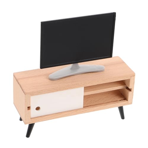 Toyvian Tv-Modell Mini-möbelmodell Spielzeug Wohnzimmer-spielset Mini-Fernseher Miniaturmöbelmodell Mini Wohnzimmer Stellen Sie Sich Vor, Sie Würden Fernsehen Puppenhausmöbel Plastik von Toyvian