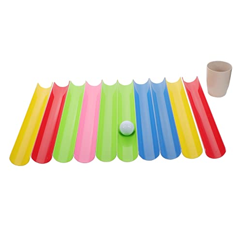 Toyvian U Förmiges Groove Spielset Für Kreatives Außen Für Teamspiele 10 Spielsteine + 1 Becher + 1 Ball + Tragetasche Ideal Für Passierspiele Und Kreative Aktivitäten von Toyvian