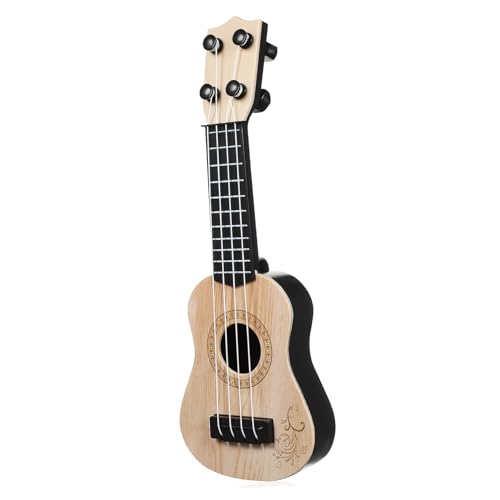 Toyvian Ukulele Für Saitige Musikinstrumente Musikalisches Lernspielzeug Cremefarben Zur Musikalischen Frühförderung von Toyvian