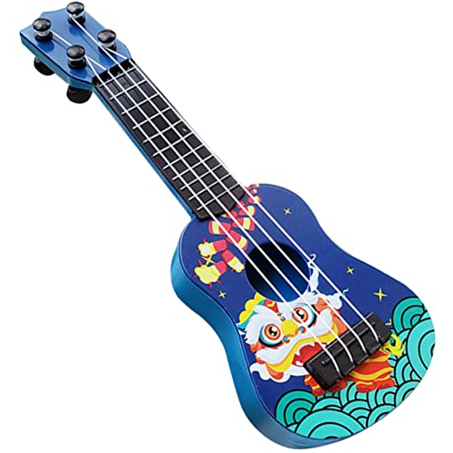 Toyvian Ukulele kinderinstrumente musikinstrumente Praktische Miniaturgitarrenmodelle bläulich Blaue Gitarre winzig Bausatz Desktop-Gitarren- Kindergitarre für Abs Blue von Toyvian