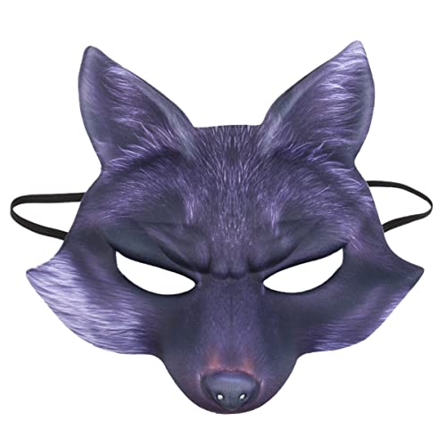 Toyvian Venezianische Maske Halloween Fuchs Halbmaske Cosplay Tier Gesichtsmaske Realistische Eva Partymaske Für Halloween Karneval Maskerade Cosplay Kostümzubehör Schwarz Toyvian Venezianische Maske Halloween Fuchs Halbmaske Cosplay Tier Gesichtsmaske Realistische Eva Partymaske Für Halloween Karneval Maskerade Cosplay Kostümzubehör Schwarz von Toyvian