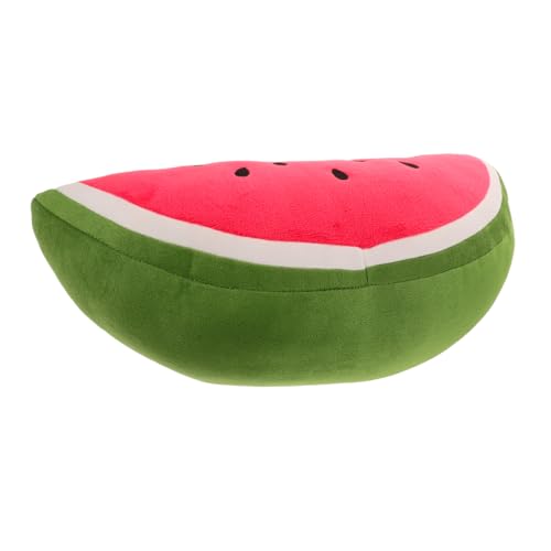 Toyvian Wassermelonenkissen ausgestopft Fruchtweiches Plüschkissen tragen Plüschtiere Schaum lustiges Weiches Gemütliches Kissen Wassermelone Plüsch gefüllte Plüschpuppe von Toyvian