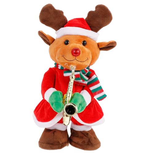 Toyvian Weihnachtsfigur Elch Walking Deer tanzend elektrisches Spielzeug lustiges Geschenk für Kinder Weihnachten Party Zubehör von Toyvian