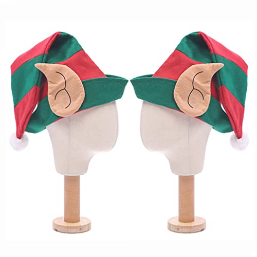 Toyvian Weihnachtsmütze Elf Mütze mit Clown Ohr Hüte Nikolausmütze Weihnachtshüte Weihnachtsschmuck Xmas Party Deko für Kinder Erwachsene Weihnachten Kostüm Zubehör von Toyvian