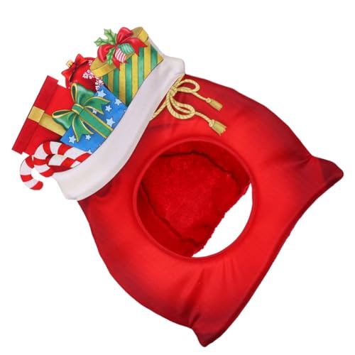 Toyvian Weihnachtsmütze Weihnachts-hüpfburgen Party-kulisse Weihnachtsfeier Goldfolie Stirnbänder Für Frauen Kostüm Weihnachtsdekorationen Zubehör Frohe Weihnachten-banner Rot von Toyvian