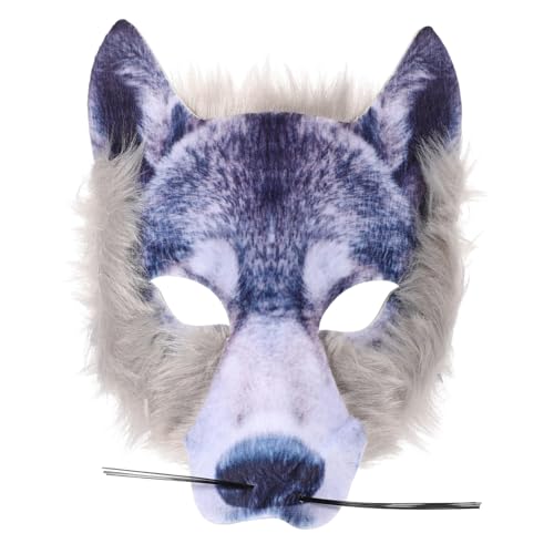 Toyvian Wolfsmaske Tiermaske Halloween Tiermaske Requisite Maskerade Partymaske Halloween Partymaske Cosplay Partymaske Tier Design Maske Interessante Maske Kostümzubehör von Toyvian