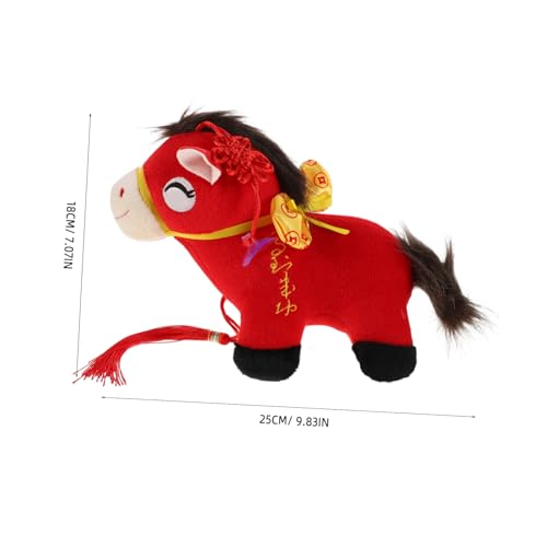 Toyvian Zodiac Pferd Plüschfigur Leichtes Stofftier Glücksbringer für Chinesisches Neujahr Heim und Bürodekoration Geschenkidee für Pferdeliebhaber und Reisebegleiter Toyvian Zodiac Pferd Plüschfigur Leichtes Stofftier Glücksbringer für Chinesisches Neujahr Heim und Bürodekoration Geschenkidee für Pferdeliebhaber und Reisebegleiter von Toyvian