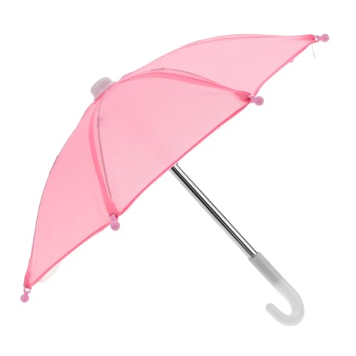 Toyvian Zubehör für Puppenschirme Puppe Regenschirme Pflanzenschirm Puppe-Babytrage Puppenregenschirm Regenschirm Miniatur- schöner Mini-Regenschirm Plastik Rosa von Toyvian